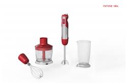 China Stainless Steel Portable Hand Blender Red Stepless Speeds Easy Assembly supplier