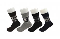 China Slip Resistant Anti Foul Thermal Wool Socks With Long White Gloss Fiber supplier