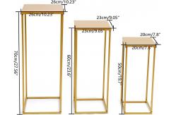 China Single-side Bracket Metal Column Geometric Flower Stand for Event Tables Centerpieces supplier