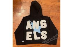 China Distressed Applique Embroidery Hoodie Double Layer Stain Lined Distressed Pullover Hoodie supplier