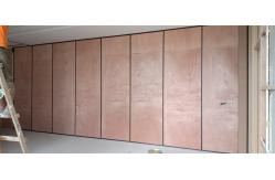 China Hotel Floor to Ceiling System Sliding Soundproof Wall Partitions Panel Thickness 65mm supplier