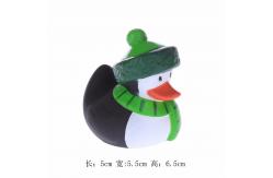 China Floating Christmas Miniature Rubber Ducks Ornament Eco - Friendly PVC Toy supplier