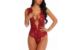 China XL XXL Breathable One Piece Lace Lingerie Teddy Babydoll Sustainable supplier