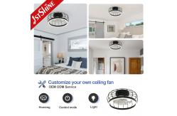 China 1stshine LED Modern Design Black Flush Mount Ceiling Fan with Remote Control Switch supplier