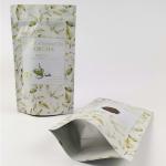 CMYK ISO VMPET Aluminum Foil Tea Pouch 120mic MOPP Stand Up Zipper Bag for sale