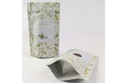 China CMYK FDA Gravnre Zipper Tea Packaging Bag 350g With Foil Inside supplier