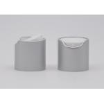 24mm Matte Silver Cosmetic Aluminum Disc Top Cap White Inner Cap Screw Cap