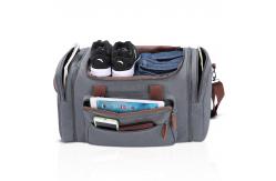China Large Capacity Grey Suitcase Duffle Bag With Shoe Compartment supplier