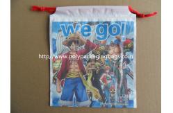 China Custom Printed Drawstring Plastic Bags / Double Drawstring Bag OEM supplier