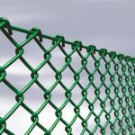 Diamond Wire Netting PVC Chain Link Fence Galvanised For Seaside for sale