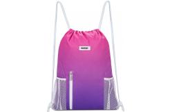 China Water Resistant Drawstring Backpack Bag Sport Gym Sackpack With Mesh Pockets supplier