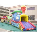 Challenge Race Inflatable Obstacle Course Train Tunnel Climb Slide for sale
