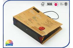 China Reusable Nylon Handle Pure Natural Kraft Paper Bags For Apparel supplier