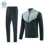 Grey and Black Winter Training Tracksuit – Warm Full Zip Jacket and Joggers Set for Cold Weather Sports, Custom Teamwear Available for sale