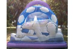 China Polar Bear Inflatable Bouncy Castle With Slide Fully Digital Printing supplier