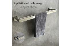 China OEM Chrome 24 Inch Towel Bar Square SUS304 Heavy Double Bar Towel Rack supplier