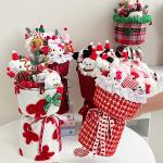 Christmas Plush Fabric Doll Finished Bouquet Christmas Eve Gift Birthday Present for Girlfriend for sale