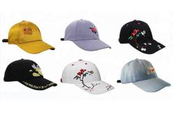 China Yellow Girls 6 Panel curved Cap / Custom Embroidered Baseball Caps Plain Pattern supplier