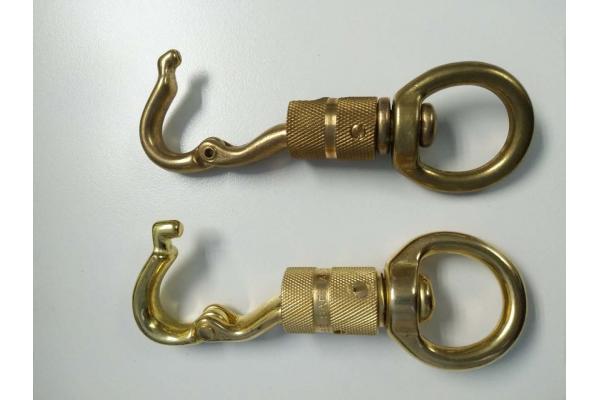 Solid Brass Round Swivel Eye Panic Snap Hook Quick Release Dog Leashes