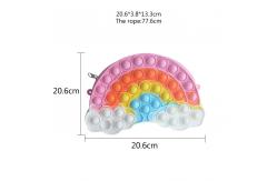 China Satchel Zipper Purse Silicone Bubble Toys Floating Rainbow Clouds supplier