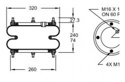 China Industrial Air Bag Spring W01-R58-4073 DUNLOP SP2665NB SMB M063796 supplier