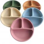 Divided Multi Compartment Lunch Box Silicone Suction Plates For Babies for sale