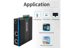 China Gigabit 30W 60W PoE Switch Extender Industrial Grade SFP Fiber Unmanaged DC48V supplier