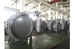 China DN1200 Size Double Flanged Gear Box Operator Marine Butterfly Valve supplier