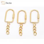 Diy Keychain Crafts / Jewelry Making Metal Locking Carabiner Keychain With Jump Rings for sale