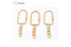 China Diy Keychain Crafts / Jewelry Making Metal Locking Carabiner Keychain With Jump Rings supplier