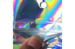 China Zipper Top 7g Holographic Stand Up Pouch Heat Seal Closure supplier