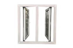 China 60 Series PVC UPVC Hurricane Impact Casement Windows With Window Screen  supplier