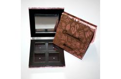 China Refillable Paper Empty Magnetic Palette Metalized Rose Gold 4 Pan Eyeshadow Palette supplier