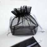 Foldable Mesh Nylon Drawstring Bags Portable Small For Gift