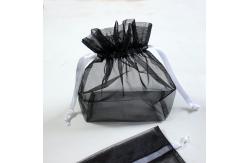 China Foldable Mesh Nylon Drawstring Bags Portable Small For Gift supplier