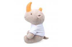 China 25cm Lifelike Polypropylene Cotton Filling Rhino Plush Toy For Baby supplier