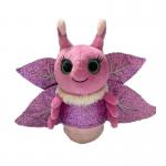 Purple Fluorescent Fabric LED Plush Toy Fireflies/ Butterflies 20Cm for sale