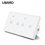Voice Control Home Wireless Light Dimmer Switch 10A 2200W 4 Gang Wifi Controlled Power Switch for sale