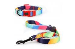 China Lightweight Puppy Collar And Leash Set Firm Metal Buckle Adjustable Dog Leash supplier