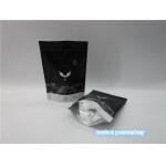 Matte black / white Plastic Pouches Packaging , stand up coffee bags with zipper