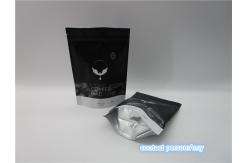 China Matte black / white Plastic Pouches Packaging , stand up coffee bags with zipper supplier