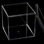 Custom Size Rectangle Clear Plastic Box Transparent Acrylic Box with Lid
