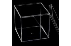China Custom Size Rectangle Clear Plastic Box Transparent Acrylic Box with Lid supplier