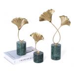 Marble Stand Brass Ornaments 415mm Home Decor Sculptures for sale