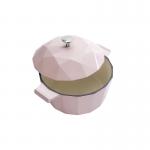 Pink 9 Inch Induction Non Stick Soup Pot 55cm Enamel Coating 4kg Dientoff Glazed for sale