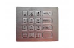 China 16 Keys Rugged Numeric Keypad IP67 Waterproof Stainless Steel Industrial Metal Keypad supplier
