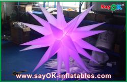 China Diameter 1.5m Inflatable Lighting Decoration , Adverstiing Led Light Star supplier