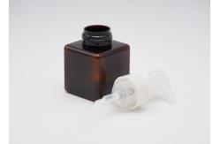 China Empty 250ml Square Plastic Lotion Bottle Transparent Amber Lotion Bottle supplier