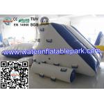Blue White Inflatable Iceberg With Blob / Inflatable Water Games For Kids , Children