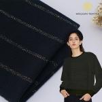 Sweatshirt Striped Knit Fabric , 320gsm Yarn Dyed Organic French Terry Fabric for sale